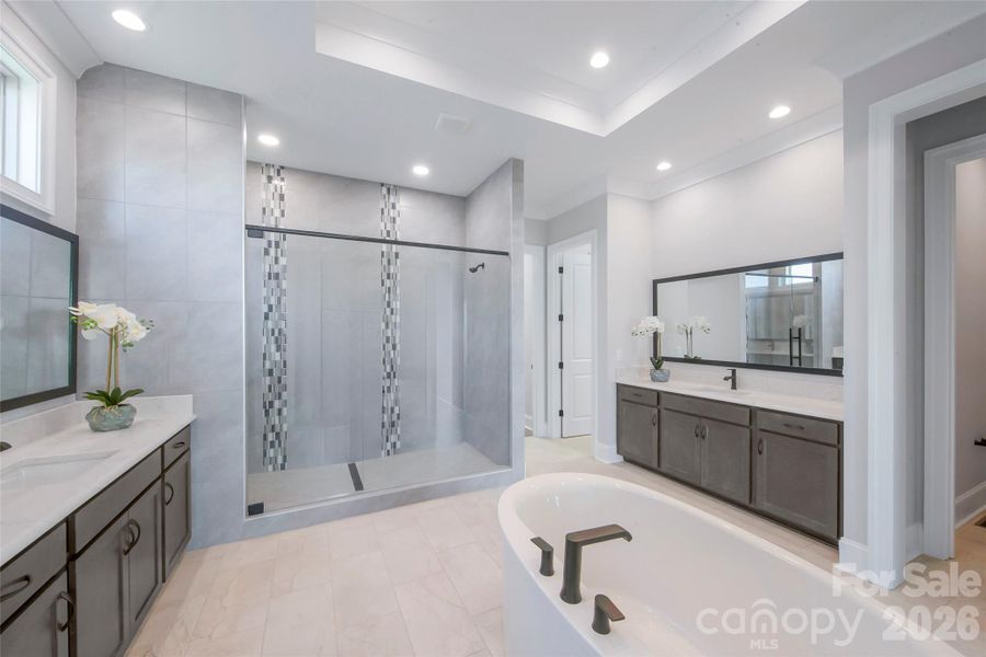 Furnished interior view inside a new home in Heritage at Marvin, Marvin (Image 29).