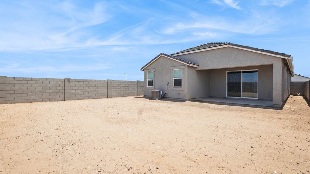 Exterior details and patio area of a home in Moonlight, Maricopa (Image 16).