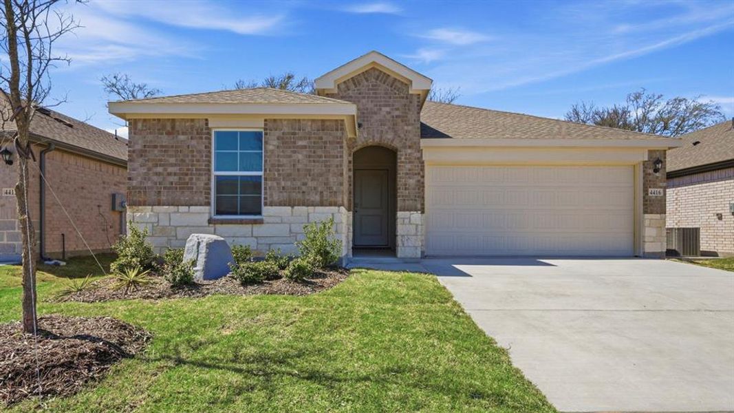 Front exterior of a new home in Sweetwater Springs, Sherman, TX, highlighting curb appeal (Image 19).