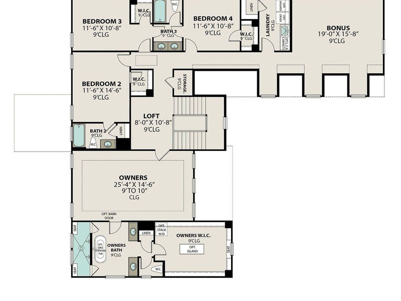 2D floor plan layout of this home in Shelton Square, Murfreesboro, TN (Image 6).