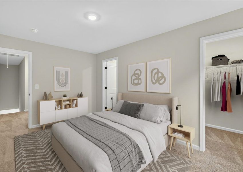 Each bedroom has a closet