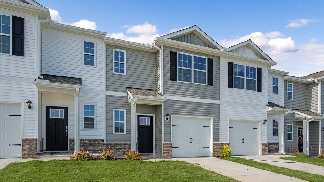 Representative exterior photo of a completed home built from the PEARSON by D.R. Horton in The Townes at Prestleigh, Wake Forest, NC (Image 2).