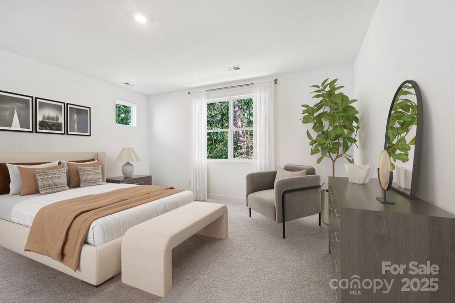 Virtually Staged Primary Bedroom