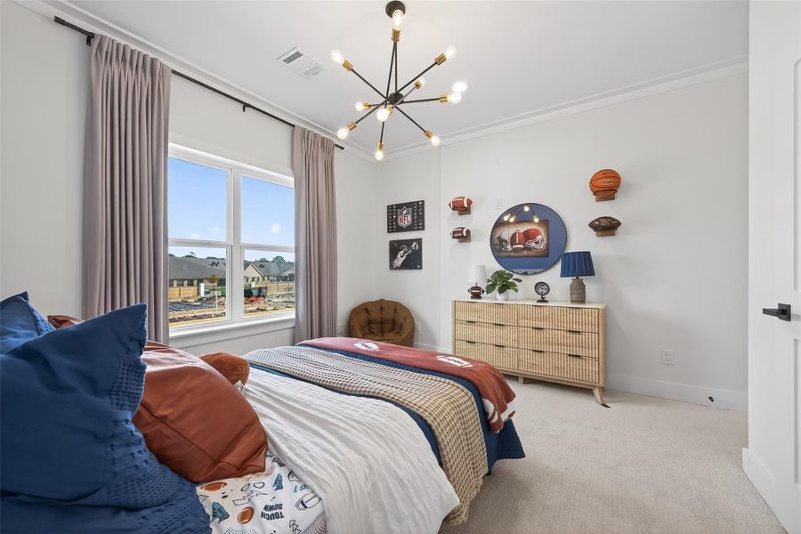 this is a rendering/example of the third bedroom from our model home