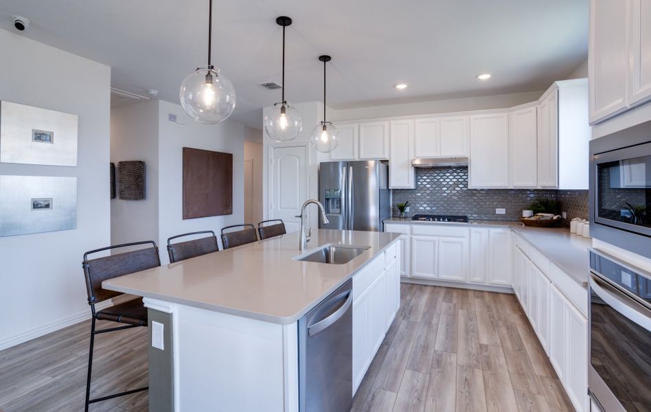 Abundant cabinet space in kitchen