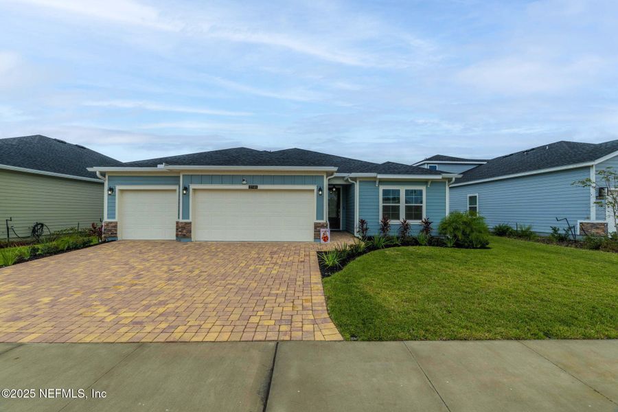 Exterior details and patio area of a home in Edenbrooke at Hyland Trail | 55+: Edenbrooke at Hyland Trail 60s, Green Cove Springs (Image 29). Exterior details and patio area of a home in Edenbrooke at Hyland Trail | 55+: Edenbrooke at Hyland Trail 60s, Green Cove Springs (Image 29).