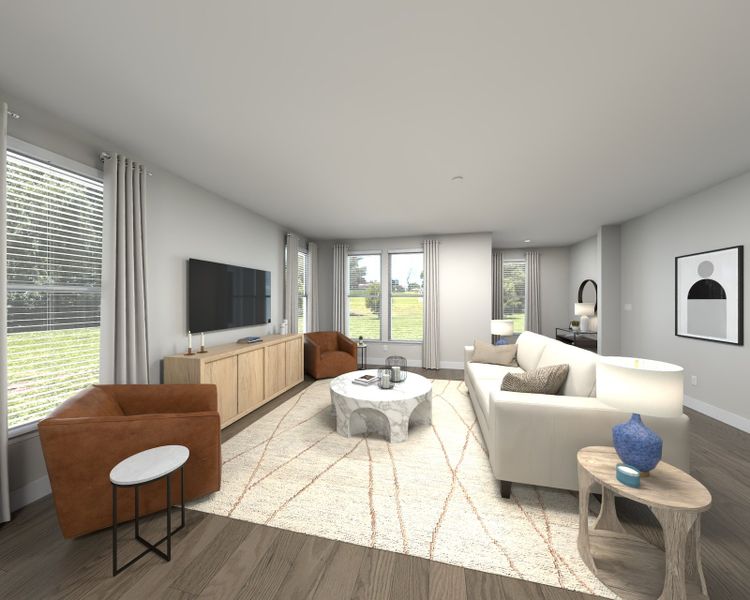 Spend family movie nights in the well-appointed kitchen.