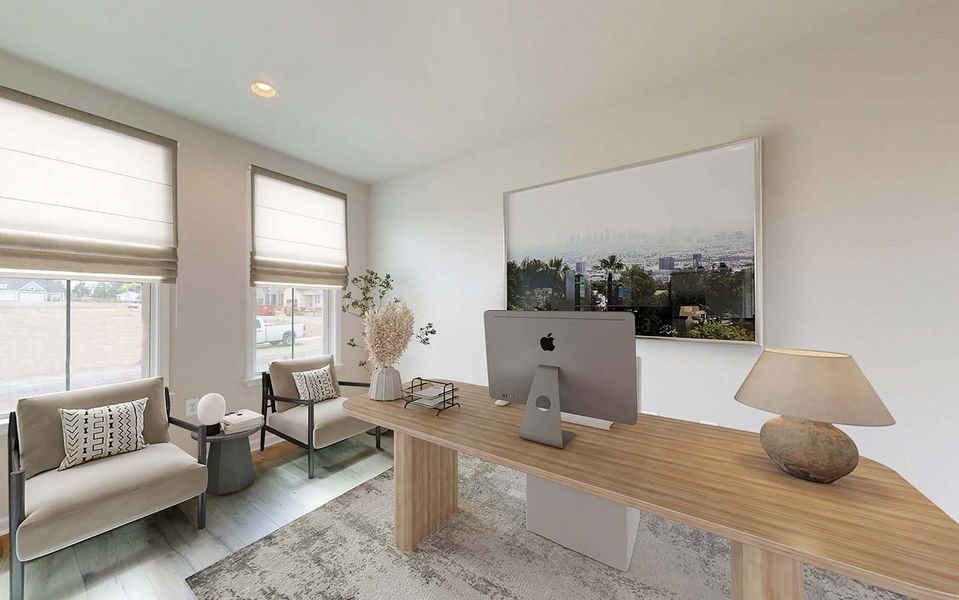 Representative furnished interior of a home built from the Blair by Brookfield Residential in Wendell Falls, Wendell (Image 3).