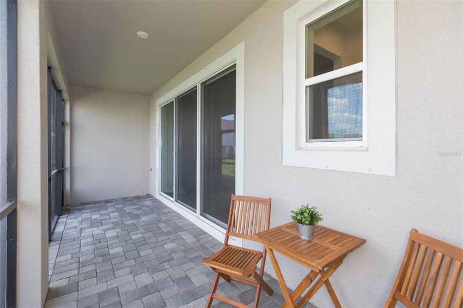 Screened-in Patio w/ water view