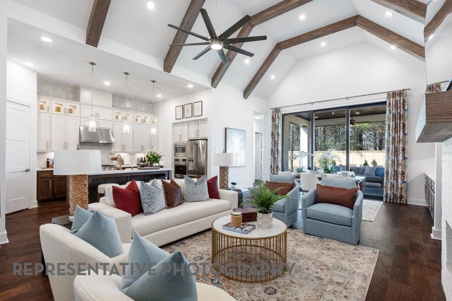 Furnished interior view inside a new home in Grand Central Park: 55ft. lots, Conroe (Image 14).