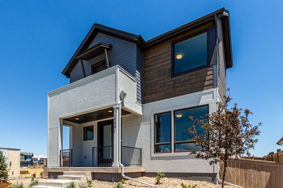 Exterior details and patio area of a home in West Grange, Longmont (Image 3).