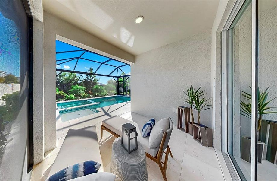 Exterior details and patio area of a home in , Sarasota (Image 24).