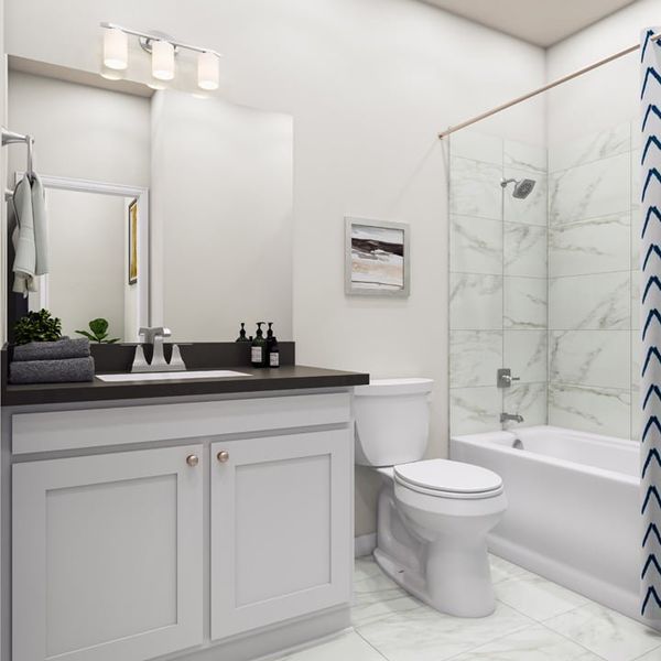 Representative furnished interior of a home built from the Arbor by Tri Pointe Homes in Terrace Collection at Heritage, Dripping Springs (Image 8).