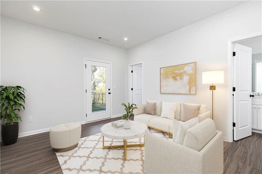 Furnished interior view inside a new home in , Powder Springs (Image 15).