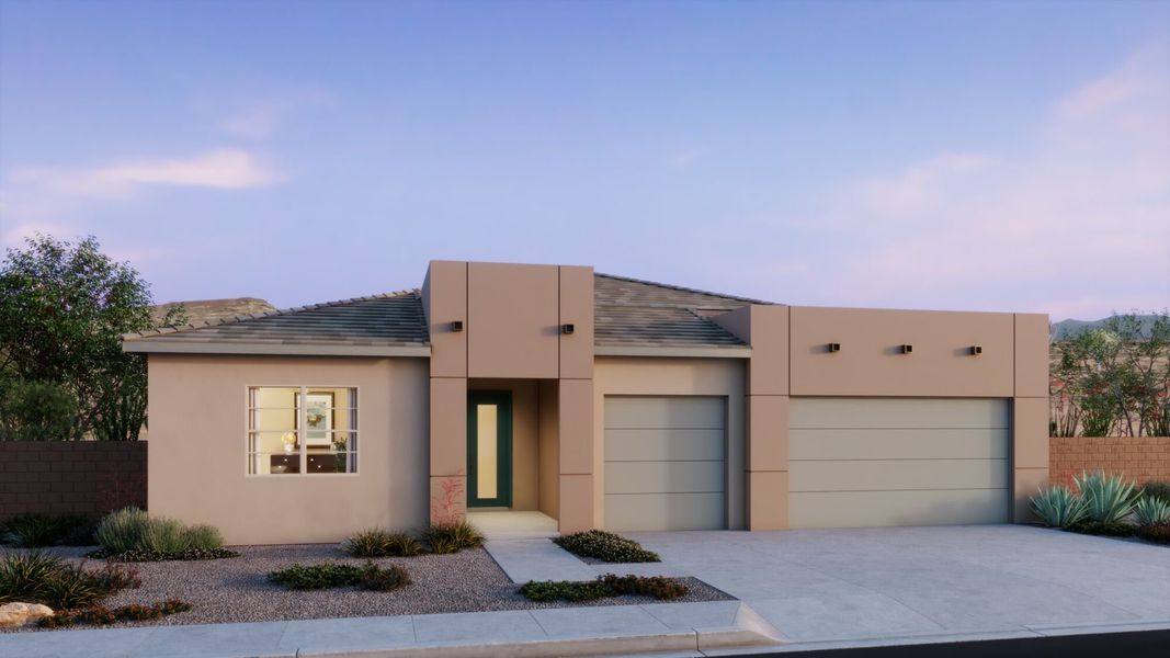 Representative exterior photo of a completed home built from the Olive by Mattamy Homes in Saguaro Reserve II, Marana, AZ (Image 2). Representative exterior photo of a completed home built from the Olive by Mattamy Homes in Saguaro Reserve II, Marana, AZ (Image 2).