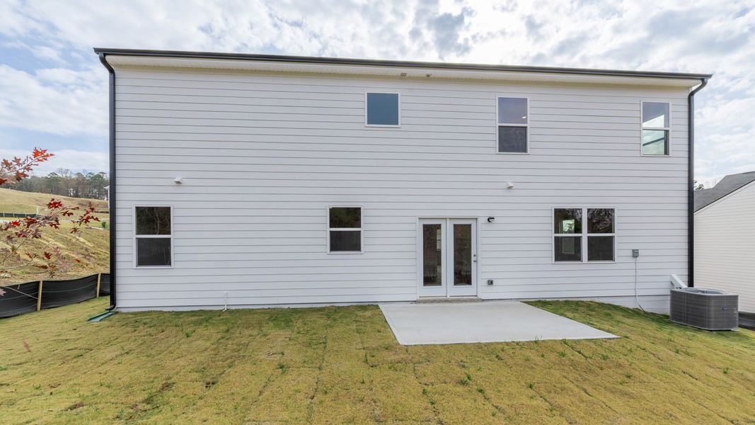 Exterior details and patio area of a home in Brooks Station, Dacula (Image 4). Exterior details and patio area of a home in Brooks Station, Dacula (Image 4).