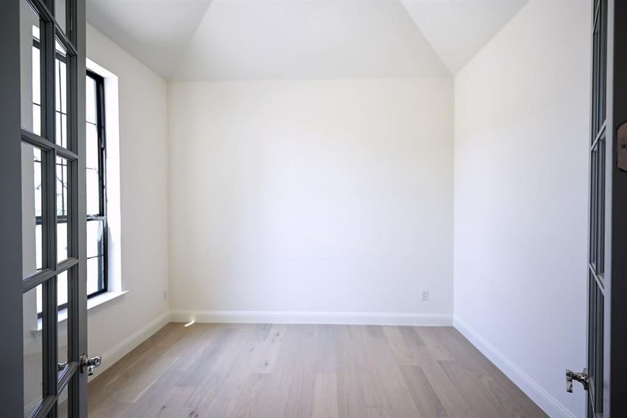 Study with French Doors at the front of the house