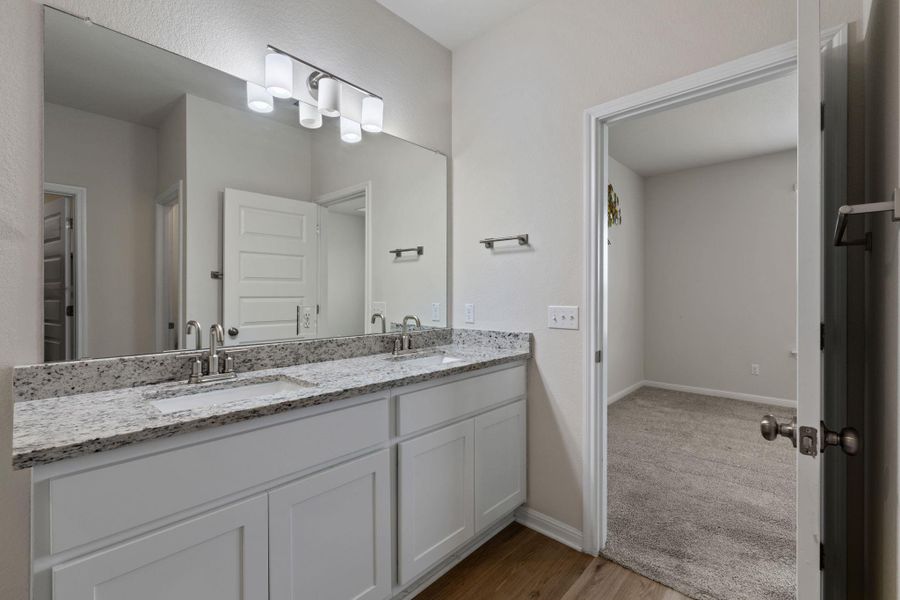 Furnished interior view inside a new home in The Ridge at Trinity Ranch, Elgin (Image 8). Furnished interior view inside a new home in The Ridge at Trinity Ranch, Elgin (Image 8).