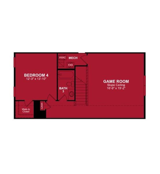 2D floor plan layout of this home in Ambridge, Conway, SC (Image 4).
