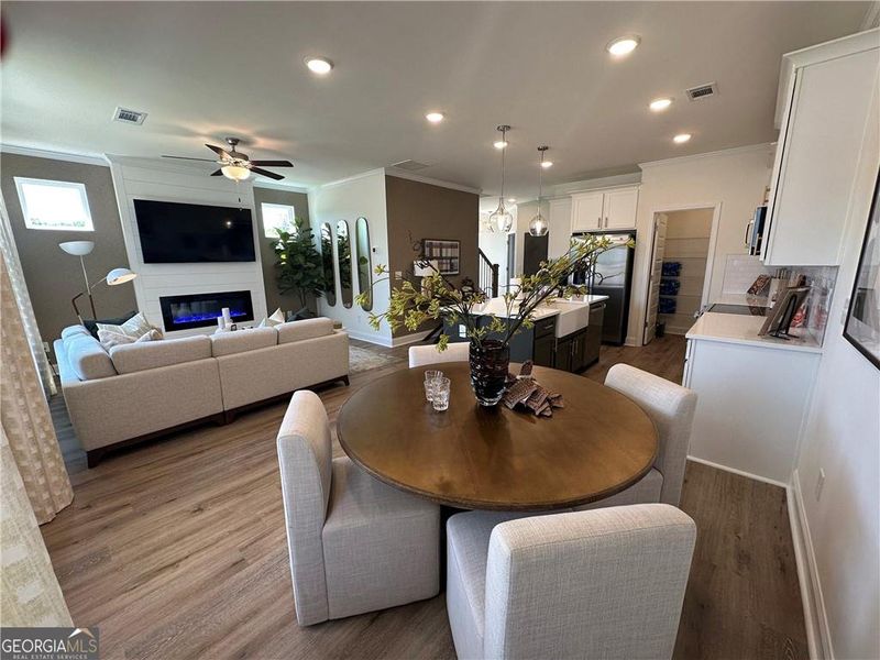 Furnished interior view inside a new home in Mulberry Summit, Flowery Branch (Image 11). Furnished interior view inside a new home in Mulberry Summit, Flowery Branch (Image 11).
