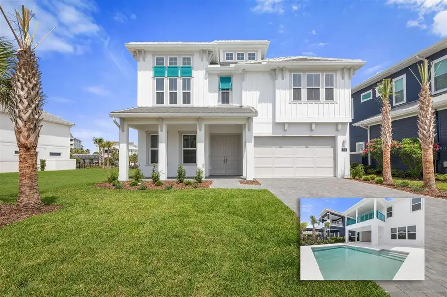 Front exterior of a new home in , Palm Coast, FL, highlighting curb appeal (Image 31).