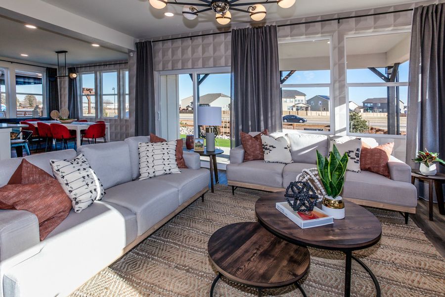 Representative furnished interior of a home built from the Twain by Hartford Homes in Trailside, Timnath (Image 19).
