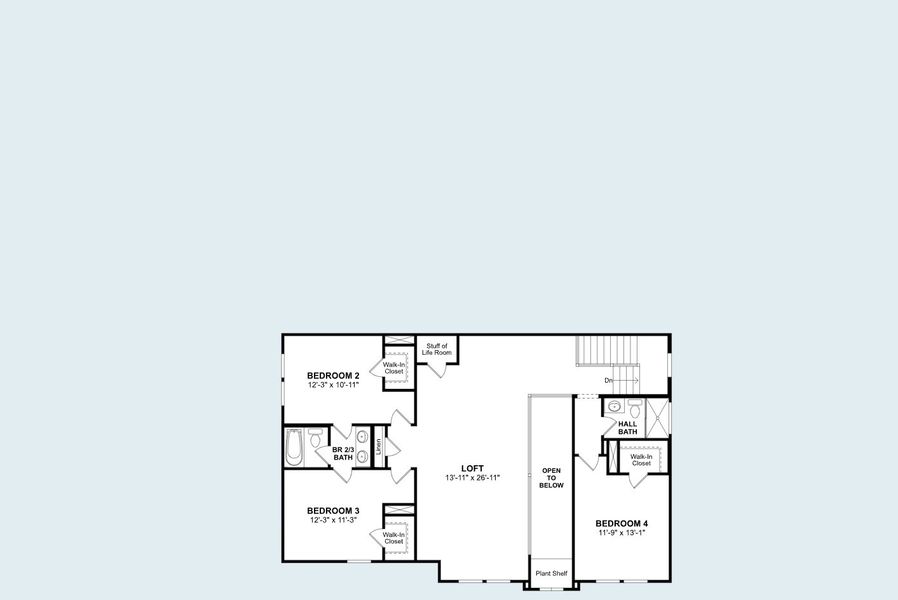 2D floor plan layout for the Stirling by K. Hovnanian® Homes in Westland Ranch - 70' Homesites, League City, TX (Image 18). 2D floor plan layout for the Stirling by K. Hovnanian® Homes in Westland Ranch - 70' Homesites, League City, TX (Image 18).