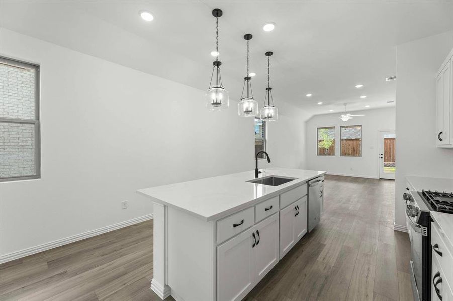 Furnished interior view inside a new home in Creekview Fossil Ridge, Pilot Point (Image 6).