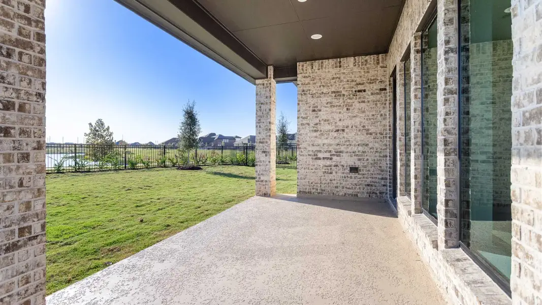 Exterior details and patio area of a home in Elyson, Katy (Image 3). Exterior details and patio area of a home in Elyson, Katy (Image 3).