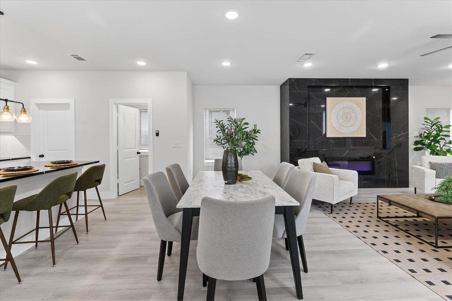Furnished interior view inside a new home in , Dallas (Image 37).