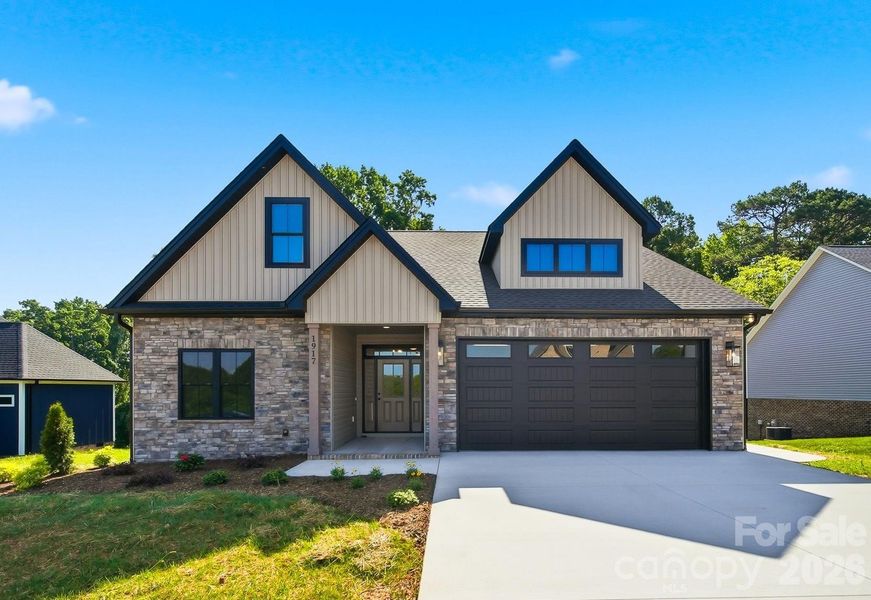 Front exterior of a new home in , Hickory, NC, highlighting curb appeal (Image 1). Front exterior of a new home in , Hickory, NC, highlighting curb appeal (Image 1).