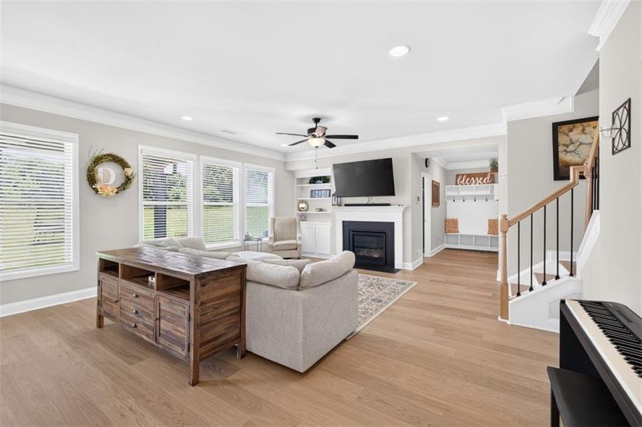 Furnished interior view inside a new home in Porches at Mobley Lake, Dacula (Image 26).