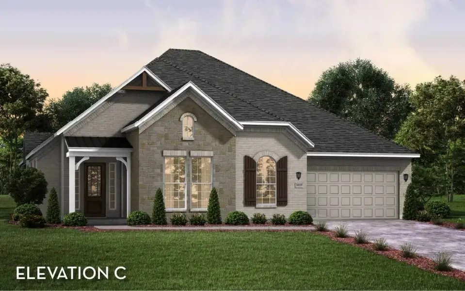 Representative exterior photo of a completed home built from the Ventura by CastleRock Communities in Lakesong, Grand Prairie, TX (Image 16).