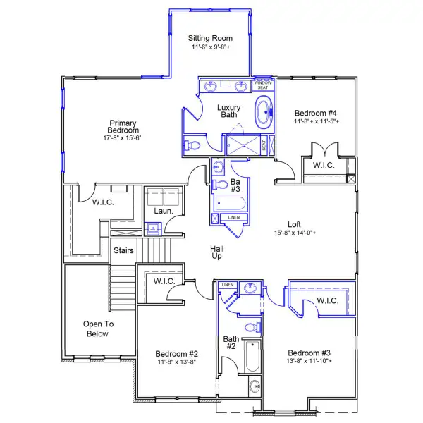 2D floor plan layout of this home in Lilah Grove, Summerfield, NC (Image 3).
