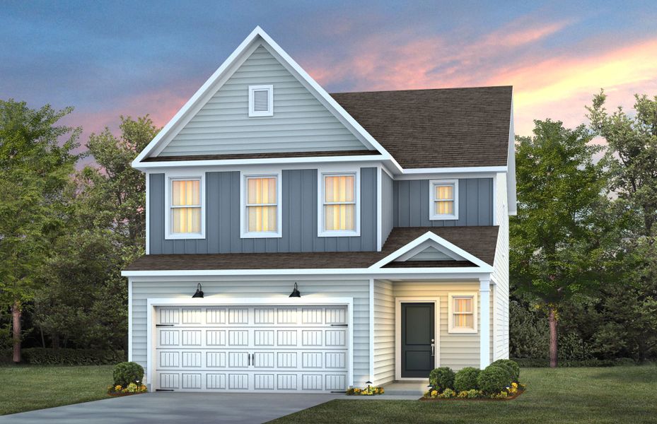 Representative exterior photo of a completed home built from the Harris by Pulte Homes in Wimberly, Willow Spring, NC (Image 2).