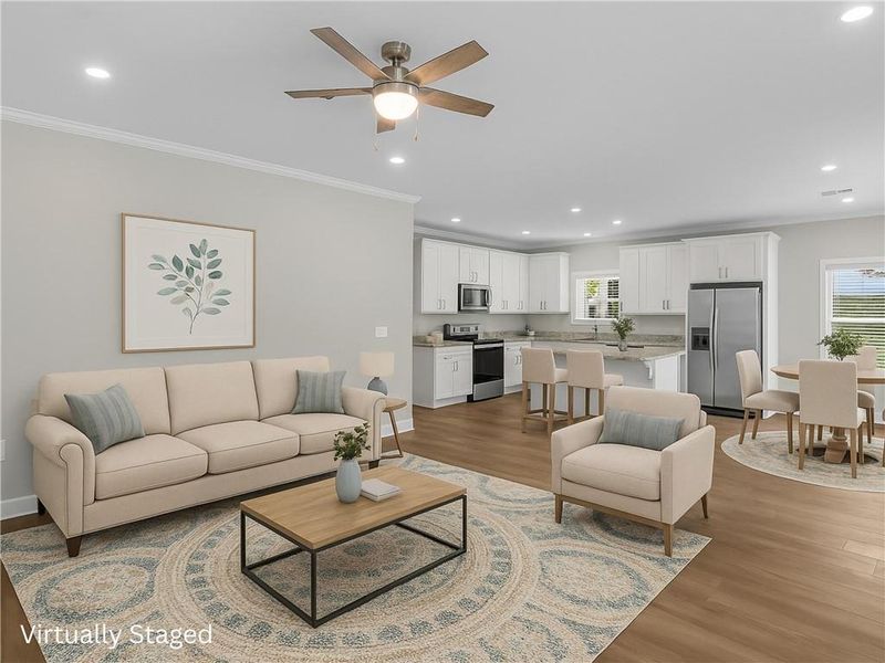 Furnished interior view inside a new home in , Ludowici (Image 7).