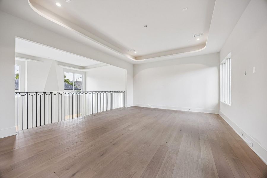 Generous size Game Room features a refined muli-tiered tray design with softly rounded transitions that give it an elegant, sculptural quality.  Construction as of June 1st, 2026.