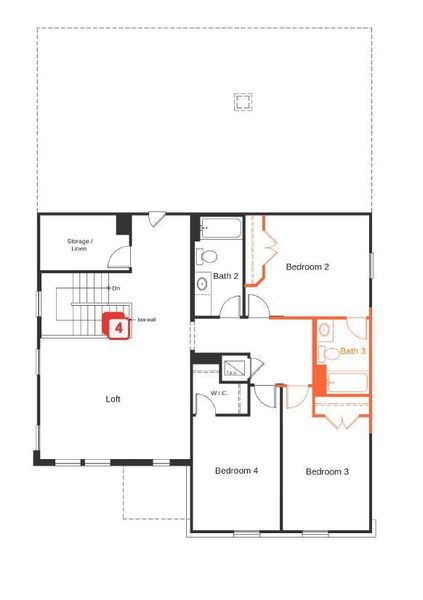 2D floor plan layout of this home in Salerno - Classic Collection, Round Rock, TX (Image 4). 2D floor plan layout of this home in Salerno - Classic Collection, Round Rock, TX (Image 4).