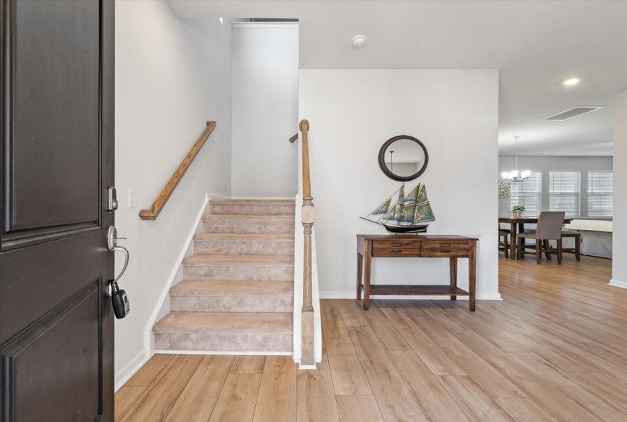 Furnished interior view inside a new home in Sweetgrass at Summers Corner, Summerville (Image 14).