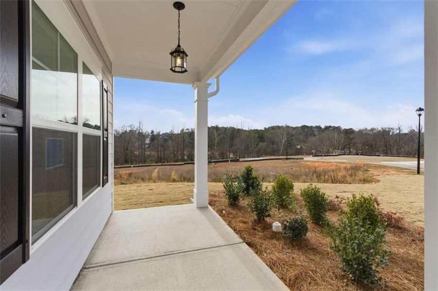 Exterior details and patio area of a home in The Reserve at Chapel Hill Phase II, Douglasville (Image 2). Exterior details and patio area of a home in The Reserve at Chapel Hill Phase II, Douglasville (Image 2).