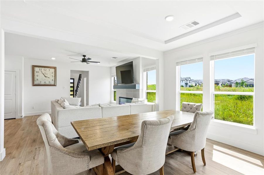 Furnished interior view inside a new home in The Villages of Hurricane Creek, Anna (Image 8).