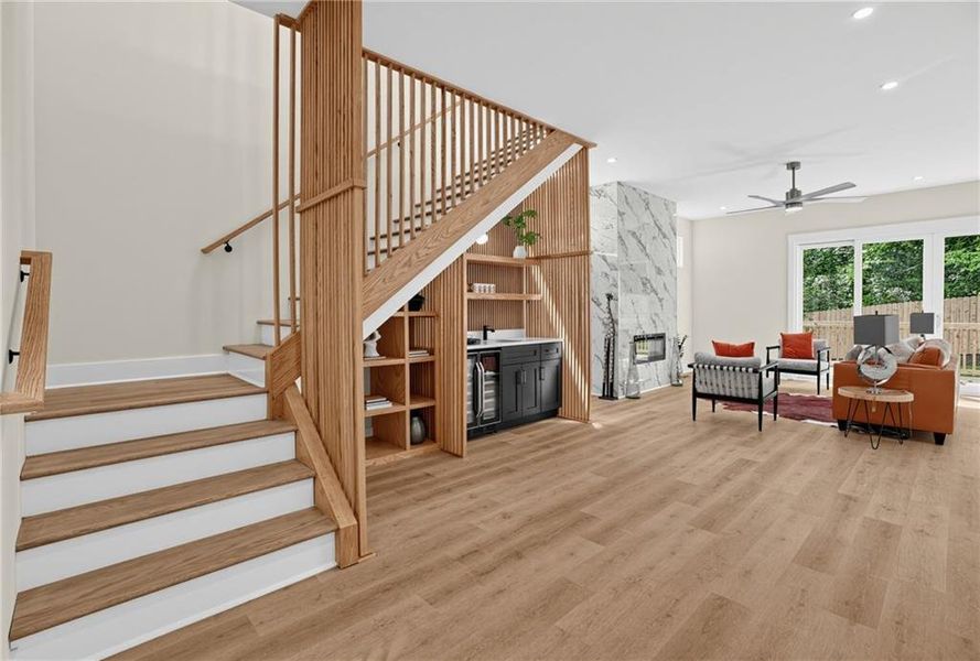 Furnished interior view inside a new home in , Atlanta (Image 18).