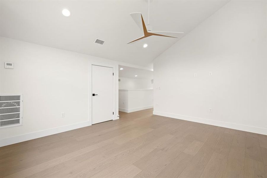 Another view of third level bonus room. Door leads to closet.