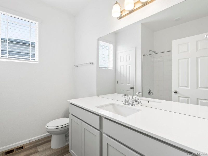 Furnished interior view inside a new home in Buffalo Highlands: The Canyon Collection, Commerce City (Image 7).