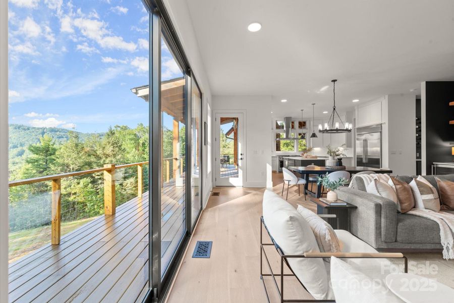Furnished interior view inside a new home in , Cashiers (Image 36).
