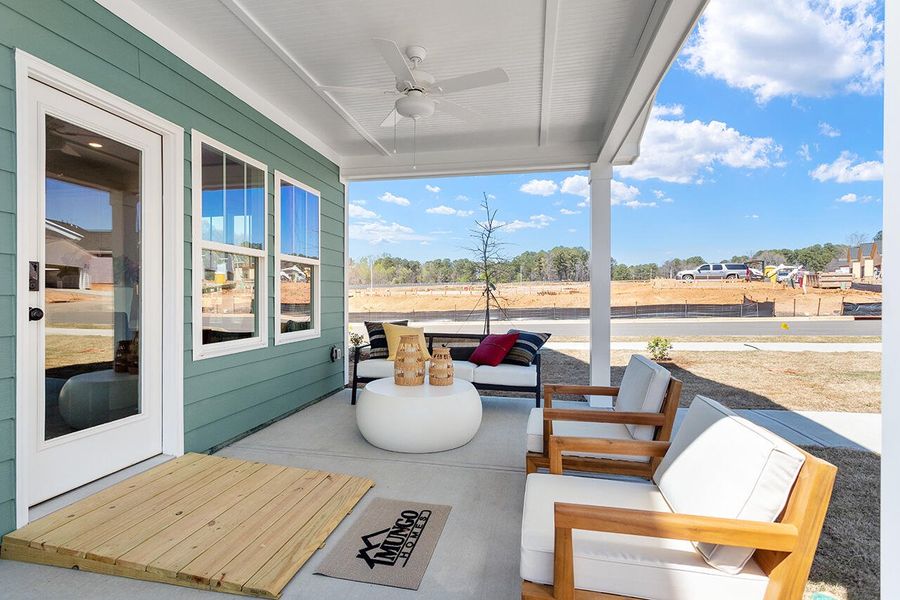 Exterior details and patio area of a home in Six Oaks, Summerville (Image 14).