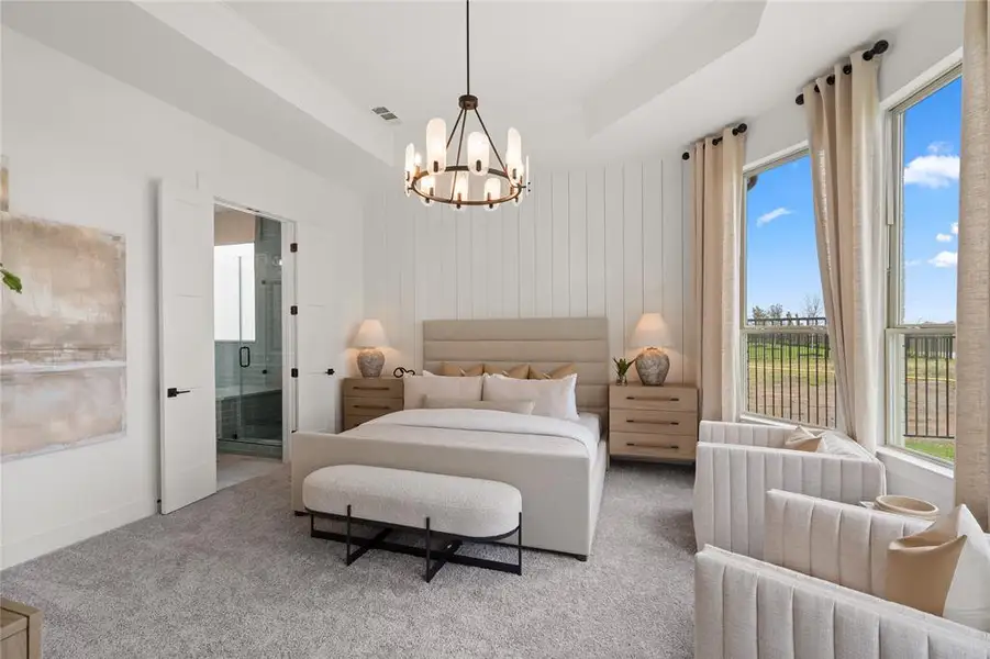 *Model Representation - Spacious owner's suite with private bath