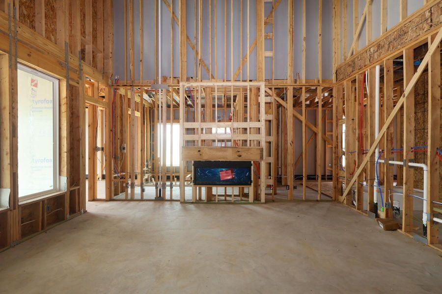In-progress construction of a new home in Woodson’s Reserve, Spring, TX (Image 8).