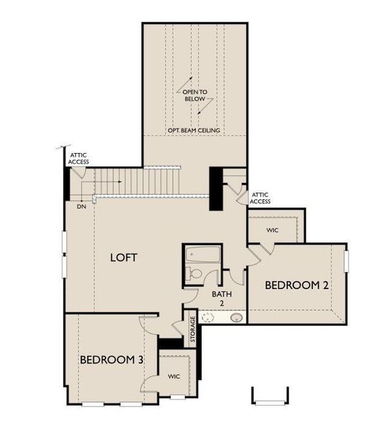 2D floor plan layout of this home in Spring Creek Trails, Magnolia, TX (Image 3).