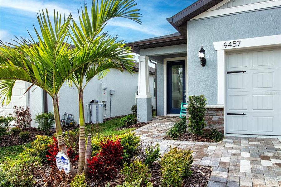 Exterior details and patio area of a home in Del Webb BayView, Parrish (Image 3).